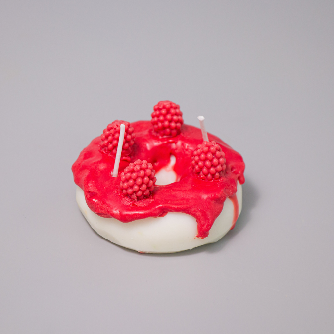 Rasberry Doughnut Soy Wax Candle