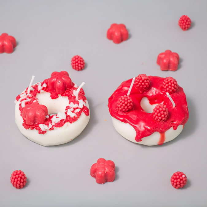 Rasberry Doughnut Soy Wax Candle